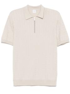 Eleventy рубашка поло фактурной вязки, нейтральный