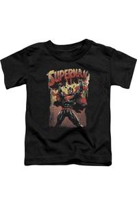 Футболка с принтом Superman для малышей Gildan, черный