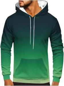 Мужская худи с омбре, большие размеры, длинный рукав