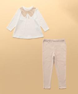 Подарочный набор: туника с длинными рукавами и леггинсы (см и 90 см) Comme Ca Ism, цвет White