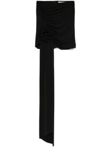 Мини-юбка NISSA с цветочной аппликацией, черный