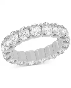 Кольцо с бриллиантами овальной огранки (5 карат) из платины или 14-каратного золота Macy'S, platinum