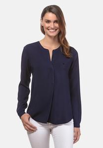 Блуза Vincenzo Boretti gerade geschnitten, темно-синий