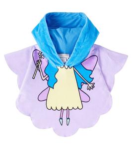 Печатное махровое полотенце из хлопка Stella McCartney Kids, Lilac