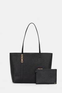 Кожаная сумка Dkny, черный