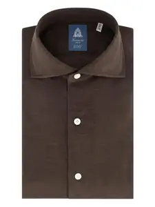 Рубашка на пуговицах Finamore 1925 Napoli, коричневый