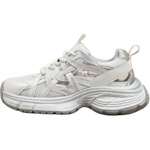 QINGZHUHU Серые женские кроссовки на массивной подошве с низким верхом, устойчивые к истиранию, дышащие и отводящие влагу, цвет Gray