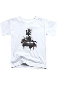 Детская футболка с коротким рукавом "Бэтмен против Супермена" с изображением Бэтмена Gildan, белый