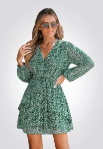 Повседневное платье с леопардовым принтом и поясом Cupshe, Green