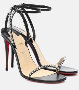 Декорированные кожаные сандалии So Me Christian Louboutin, черный