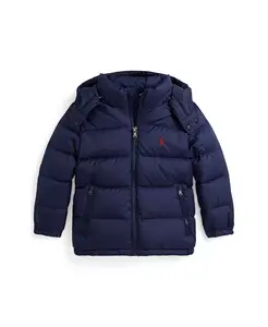 Детская утепленная куртка с капюшоном для мальчиков 2-7 лет из ткани Ripstop Polo Ralph Lauren, синий
