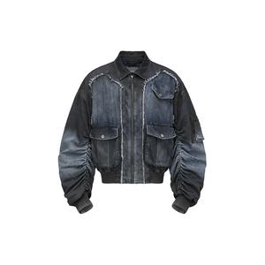 Feng Chen Wang Куртка Unisex Blue Black с бейсбольным воротником