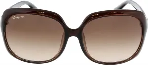 Женские прямоугольные солнцезащитные очки Salvatore Ferragamo с коричневым градиентом SF739SA 210 59, Brown/Brown Gradient-210