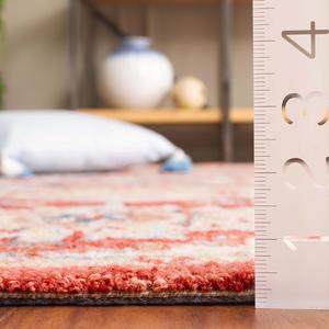 Ковер SAFAVIEH, 183 x 183 см, Metro Collection, круглый, Red & Beige, ручной работы из шерсти, идеально для гостиной, столовой, спальни (MET728Q)