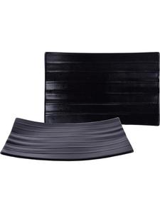 Серия Streat Food, набор столовых приборов, Streat Banana Leaf из 2 предметов, черного цвета. CreaTable