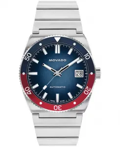 Мужские швейцарские часы Ondoplan с автоматическим механизмом из нержавеющей стали, 39 мм Movado, silver-tone