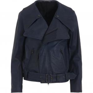 Yohji Yamamoto Кожаная куртка Y's FW24 женская marine blue
