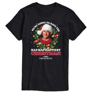 Мужская футболка National Lampoon's Christmas Vacation с рисунком «Самое счастливое Рождество» Licensed Character, черный
