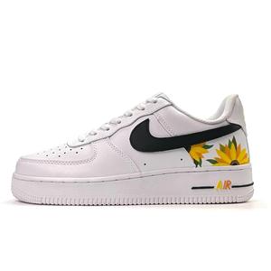 Nike Кроссовки Air Force 1 с антискользящим покрытием, износостойкие, низкие, для скейтбординга, унисекс, белые, черные