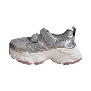 Кроссовки женские толстые низкие Fcs, серебряный