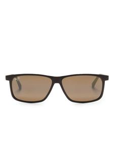 Солнцезащитные очки в прямоугольной оправе Maui Jim, коричневый