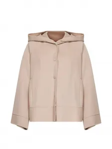 Дуфлкот с капюшоном на кнопках Weekend Max Mara, бежевый
