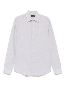 Рубашка в полоску Emporio Armani, коричневый