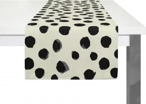 Настольная дорожка Adam "Dots", изготовленная из экологически чистого хлопка, производство Германия 50х150 см, черный