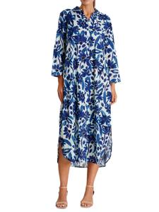 Платье макси с цветочным принтом La Moda Clothing, синий