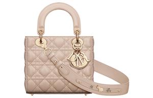 Сумка Lady My ABC Sheepskin Lady Bag, через плечо, кроссбоди, маленькая женская, цвет caramel beige DIOR