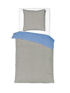 Jack Комплект постельного белья из двух предметов, двусторонний, из перкаля, 135x200 см, двухцветный (серый/светло-голубой)