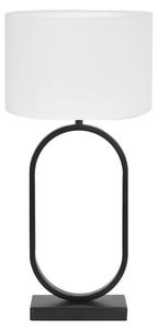 Настольная лампа Light & Living Jamiri/Polycotton, черный - белый