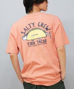 Футболка с коротким рукавом, с принтом на спине SALTY CREW, дымчато-розовый