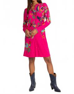 Джени Любимое платье-рубашка в цвете Верни Пинк Johnny Was, розовый