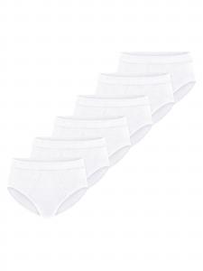 SCHIESSER Трусики 'Cotton Essentials Feinripp' в белом цвете