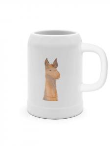 Пивная кружка, голова ламы, раздражение, молчание, в белом Mr. & Mrs. Panda