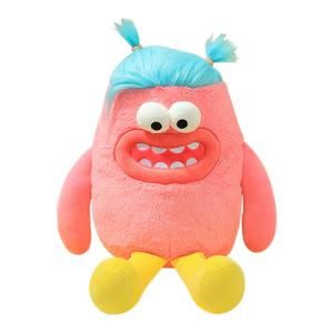 Три куклы Fu Ugly Doll Sausage Mouth Ugly Cute Vegetable плюшевые куклы высотой 40см MENGMENGBUNNY, розовый