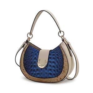 Сумка через плечо Jain Luxe с тиснением под крокодила, вместительная и неподвластная времени MKF Collection By Mia K., темно-синий