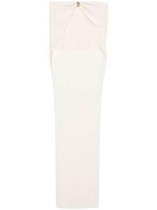 Юбка макси с завышенной талией и сборками Blumarine, белый