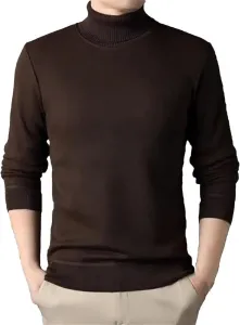 Мужской водолазка зимняя утепленная вязаная