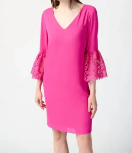 Платье с перфорацией, ультра-розового цвета Joseph Ribkoff