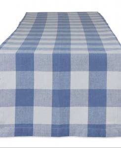 Скатерть-дорожка в клетку буффало, 14 x 72 дюйма Design Imports, Stonewash Blue