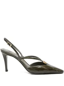 Туфли FFold 85 с ремешком на пятке Fendi, зеленый