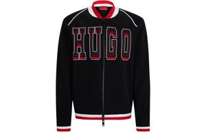 HUGO BOSS Бомбер Relaxed Fit со спортивным логотипом Jackets & Coats мужской черный