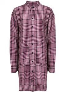 Клетчатая рубашка с асимметричным подолом colville, розовый