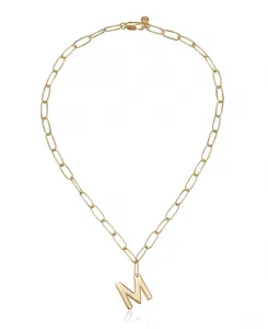 Ожерелье с инициалами в виде цепочки-скрепки Ettika, gold-m