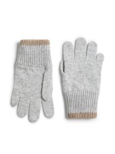 Brunello Cucinelli Kids кашемировые перчатки в рубчик, серый