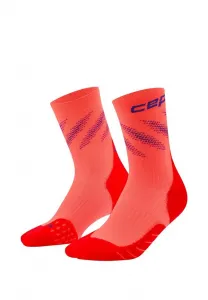 Спортивные носки run edt эллиптической формы средней высоты Cep, Neon Coral/Purple