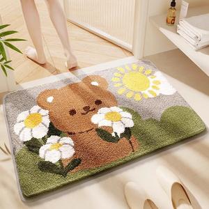 Dajiang Ковер 50x80 см для ванной, впитывающий, с плотным вельветом, Bao Hua Hua