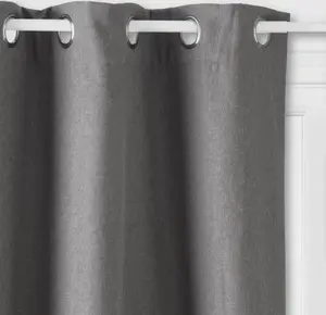 Утеплительная штора Тим с люверсами - серая 140×260 см - Atmosphera créateur d'interieur ATMOSPHERA CREATEUR D’INTERIEUR